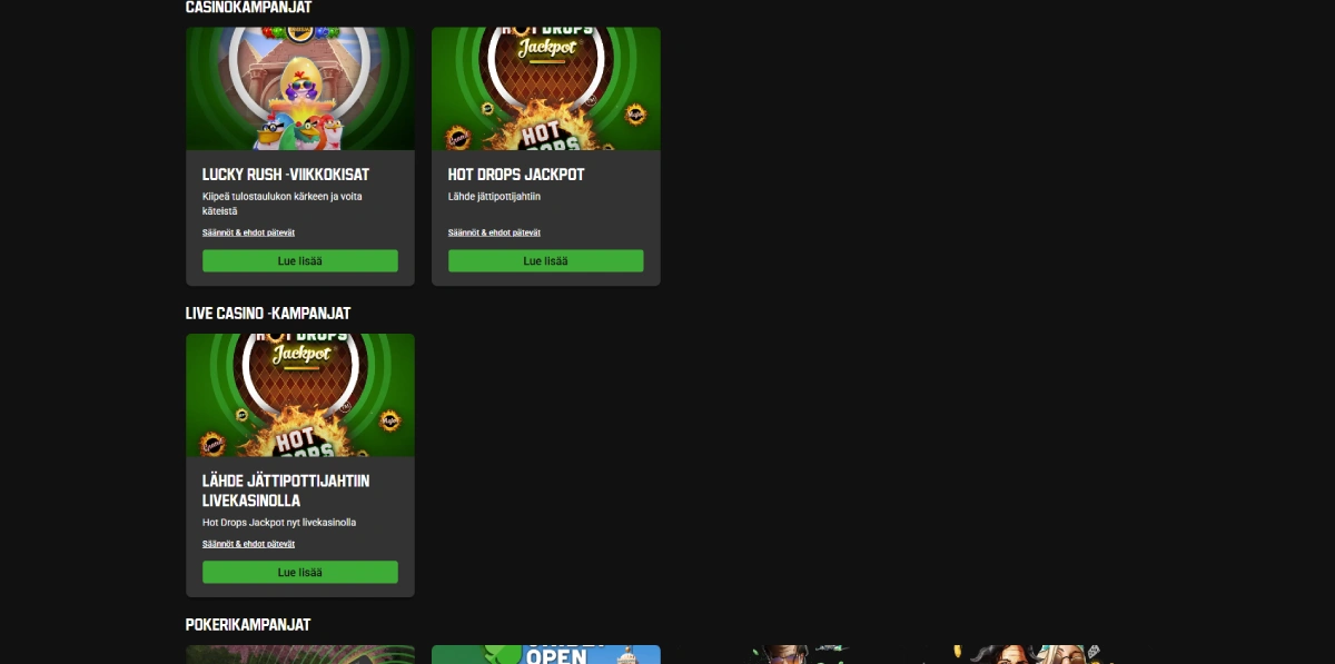Unibet Casino bonukset